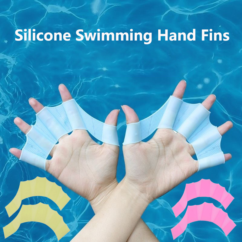 Flippers Swimming - Silicone Swimming Hand Fins Flipper Men