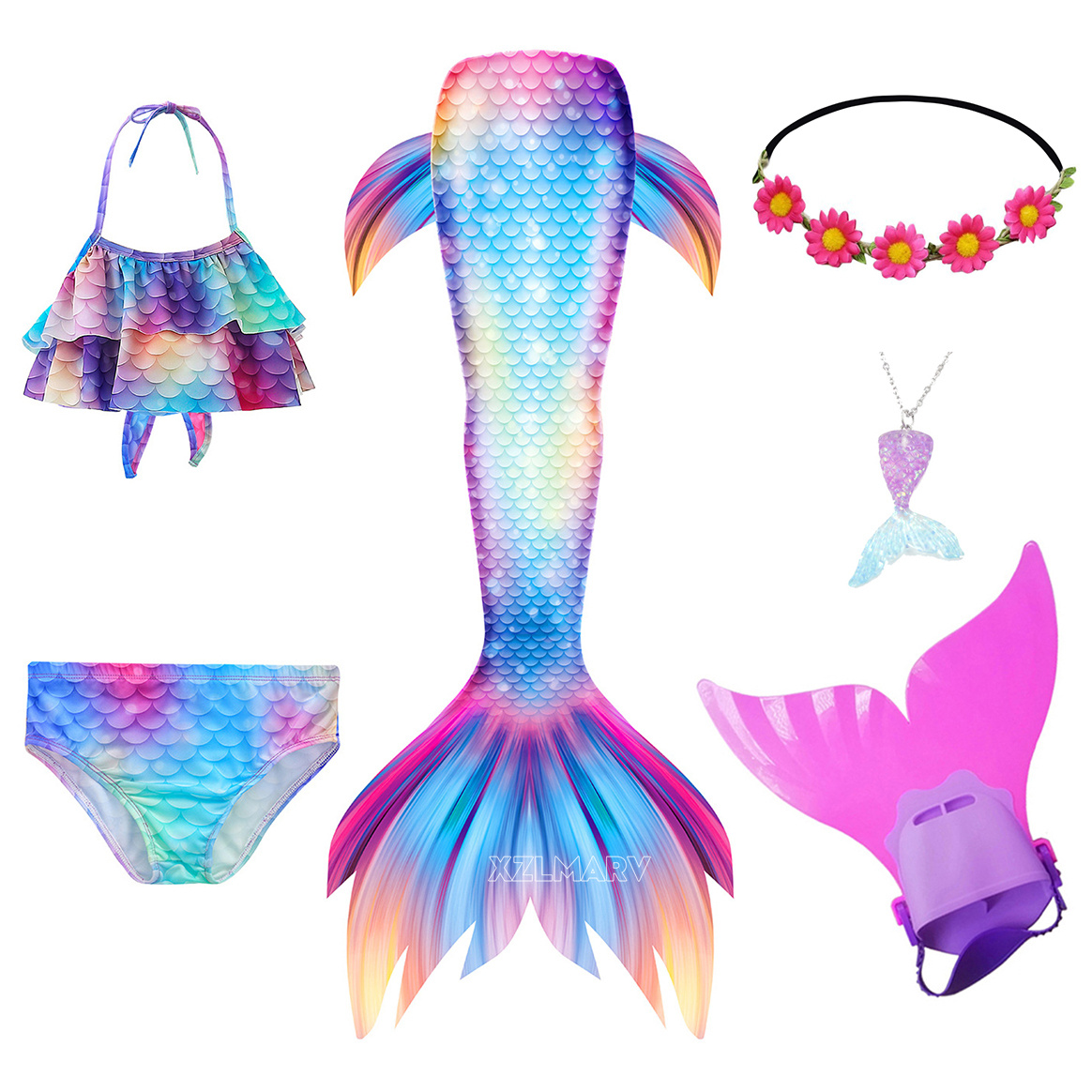 Girls Swimming Mermaid Tail Gi - Flippers Swimming review and price