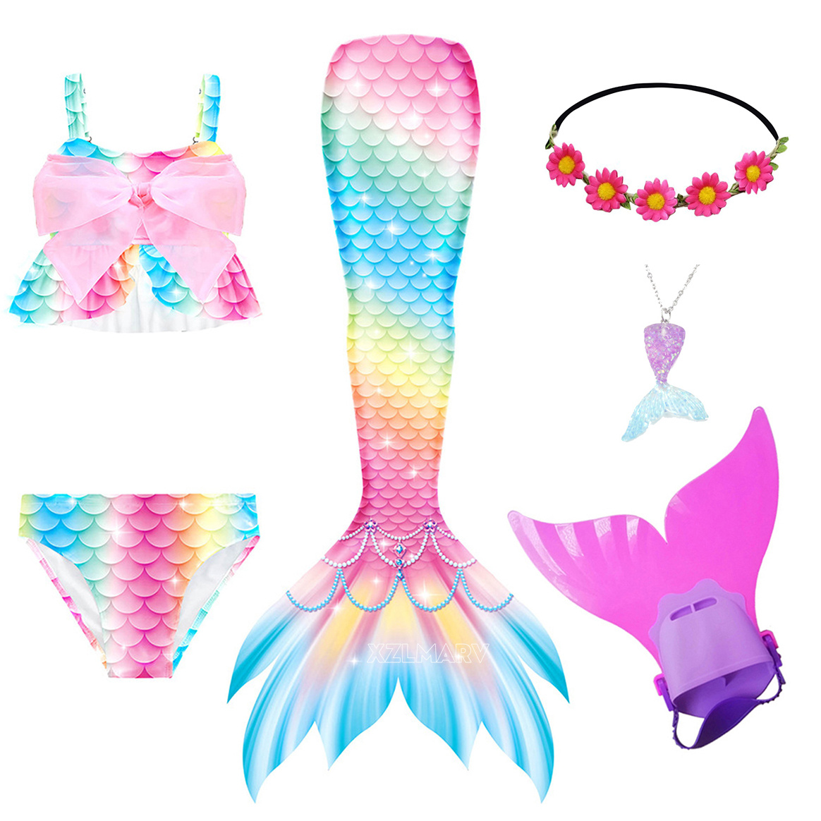 Girls Swimming Mermaid Tail Gi - Flippers Swimming review and price