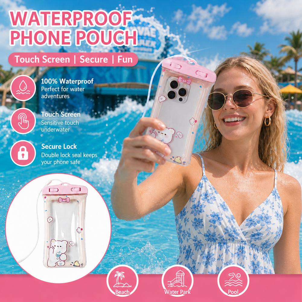 Cute Bear Waterproof Phone Cas - Dry Bag Waterproof review and price