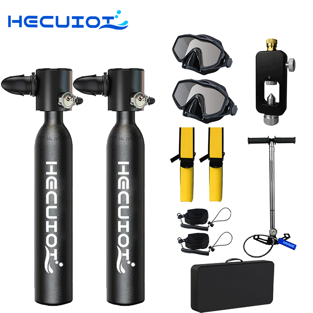 HECUIOI Mini Scuba Tank Diving - Snorkel Set review and price